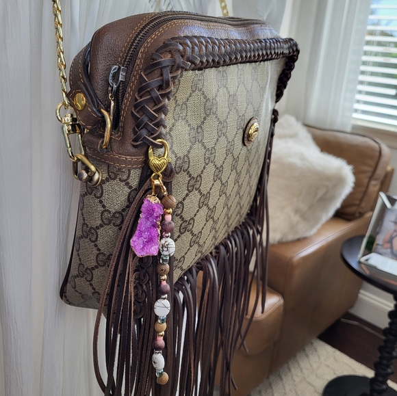 🔥SOLD🔥Louis Vuitton Authentic Gucci Boho Fringe Handbag Bag Louis Vuitton - Picture 8 of 14